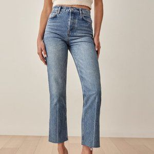 Reformation High Rise Straight Jeans